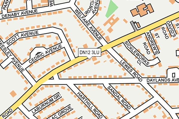 DN12 3LU map - OS OpenMap – Local (Ordnance Survey)