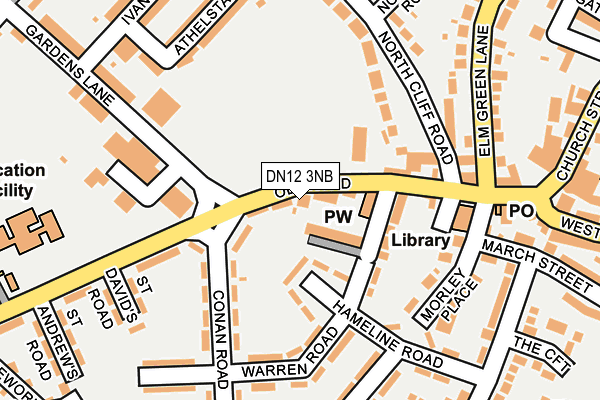 DN12 3NB map - OS OpenMap – Local (Ordnance Survey)