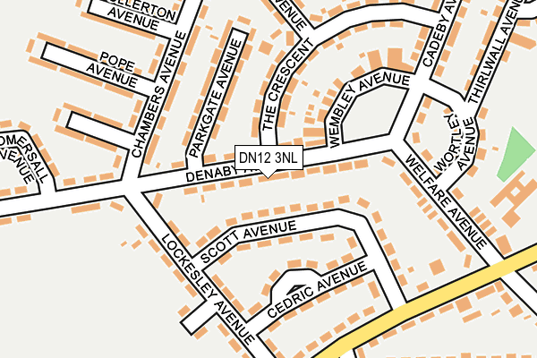 DN12 3NL map - OS OpenMap – Local (Ordnance Survey)