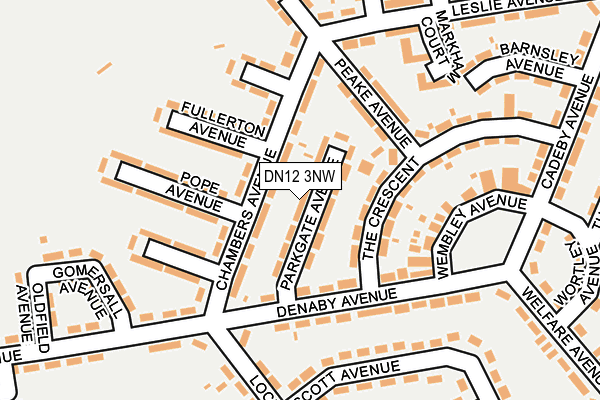 DN12 3NW map - OS OpenMap – Local (Ordnance Survey)