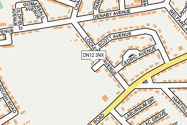 DN12 3NX map - OS OpenMap – Local (Ordnance Survey)