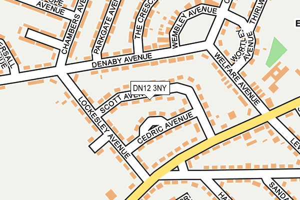 DN12 3NY map - OS OpenMap – Local (Ordnance Survey)