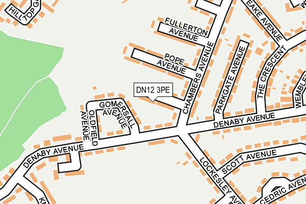 DN12 3PE map - OS OpenMap – Local (Ordnance Survey)
