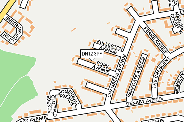 DN12 3PF map - OS OpenMap – Local (Ordnance Survey)