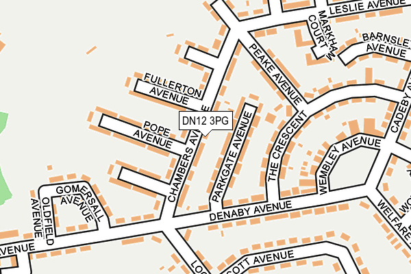 DN12 3PG map - OS OpenMap – Local (Ordnance Survey)