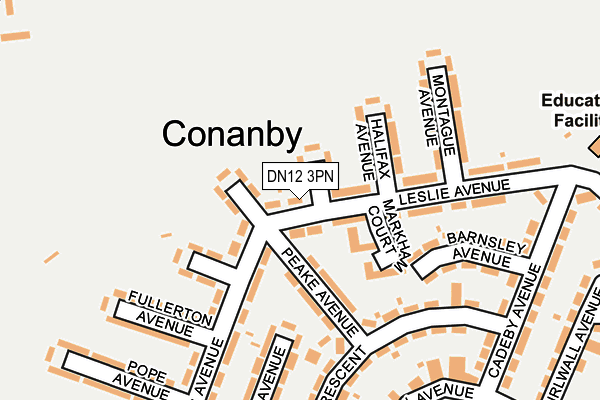 DN12 3PN map - OS OpenMap – Local (Ordnance Survey)