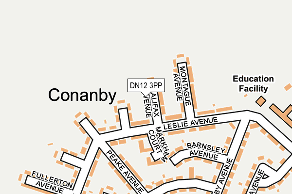 DN12 3PP map - OS OpenMap – Local (Ordnance Survey)