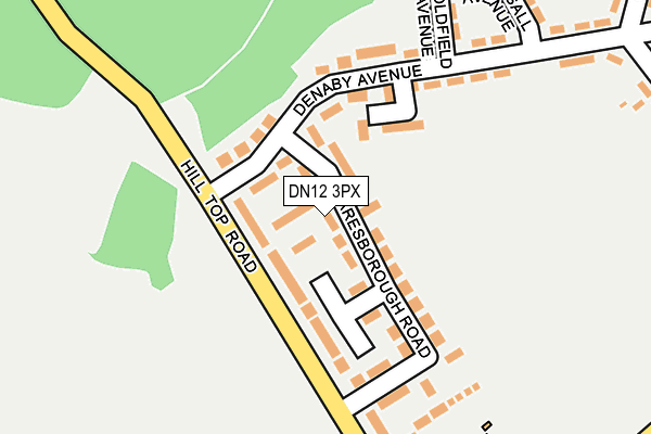 DN12 3PX map - OS OpenMap – Local (Ordnance Survey)