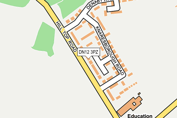 DN12 3PZ map - OS OpenMap – Local (Ordnance Survey)