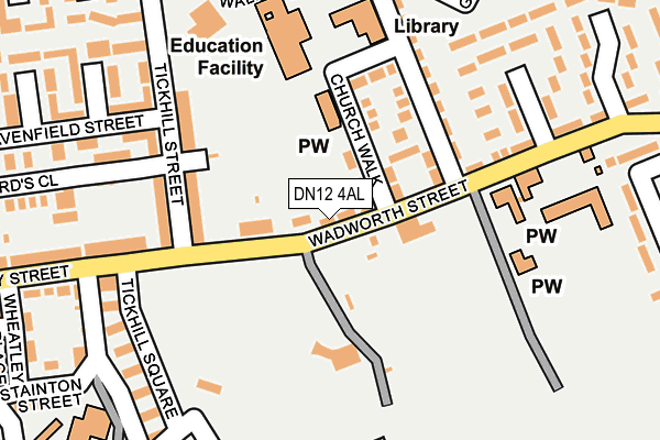 DN12 4AL map - OS OpenMap – Local (Ordnance Survey)