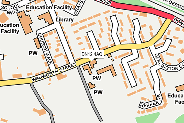 DN12 4AQ map - OS OpenMap – Local (Ordnance Survey)