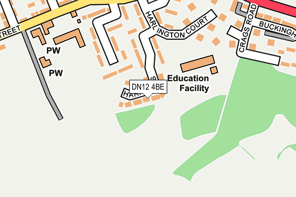 DN12 4BE map - OS OpenMap – Local (Ordnance Survey)