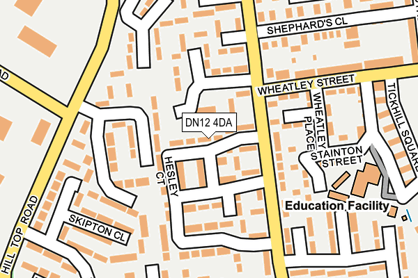 DN12 4DA map - OS OpenMap – Local (Ordnance Survey)