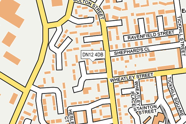 DN12 4DB map - OS OpenMap – Local (Ordnance Survey)