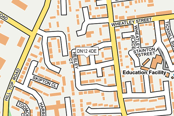 DN12 4DE map - OS OpenMap – Local (Ordnance Survey)