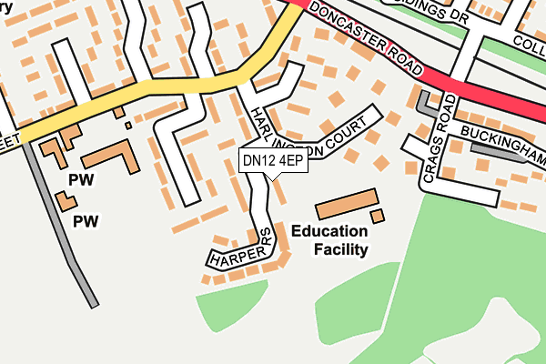 DN12 4EP map - OS OpenMap – Local (Ordnance Survey)