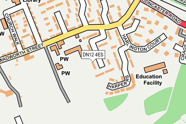 DN12 4ES map - OS OpenMap – Local (Ordnance Survey)