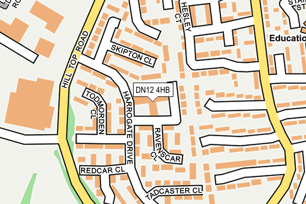 DN12 4HB map - OS OpenMap – Local (Ordnance Survey)