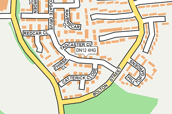 DN12 4HG map - OS OpenMap – Local (Ordnance Survey)