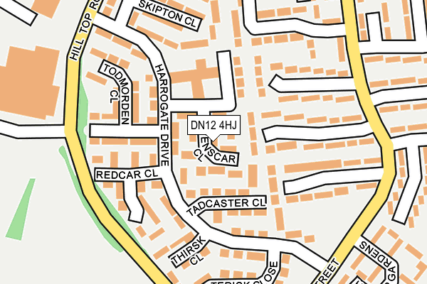 DN12 4HJ map - OS OpenMap – Local (Ordnance Survey)