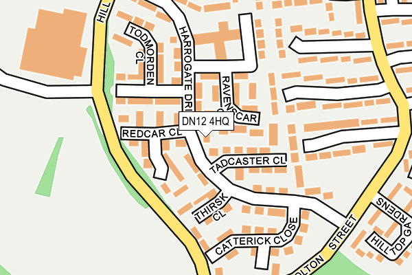 DN12 4HQ map - OS OpenMap – Local (Ordnance Survey)