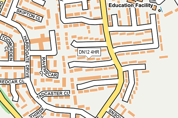 DN12 4HR map - OS OpenMap – Local (Ordnance Survey)