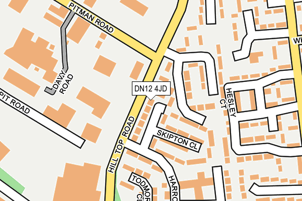 DN12 4JD map - OS OpenMap – Local (Ordnance Survey)