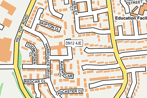 DN12 4JE map - OS OpenMap – Local (Ordnance Survey)