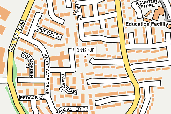 DN12 4JF map - OS OpenMap – Local (Ordnance Survey)