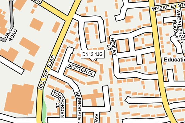 DN12 4JG map - OS OpenMap – Local (Ordnance Survey)