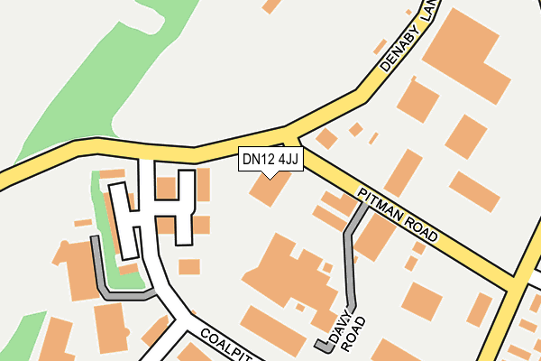 DN12 4JJ map - OS OpenMap – Local (Ordnance Survey)