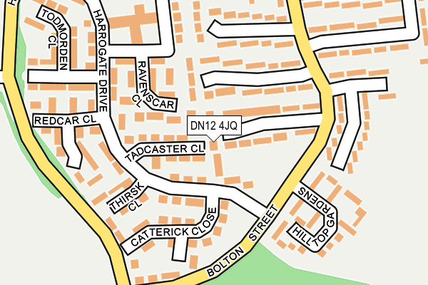 DN12 4JQ map - OS OpenMap – Local (Ordnance Survey)