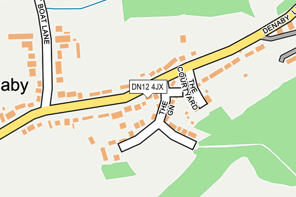 DN12 4JX map - OS OpenMap – Local (Ordnance Survey)