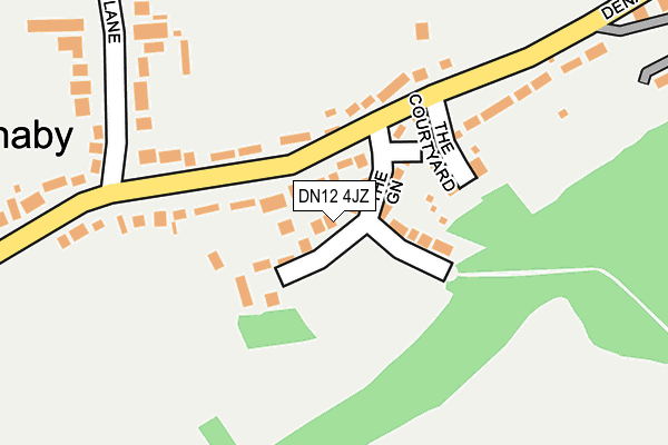 DN12 4JZ map - OS OpenMap – Local (Ordnance Survey)