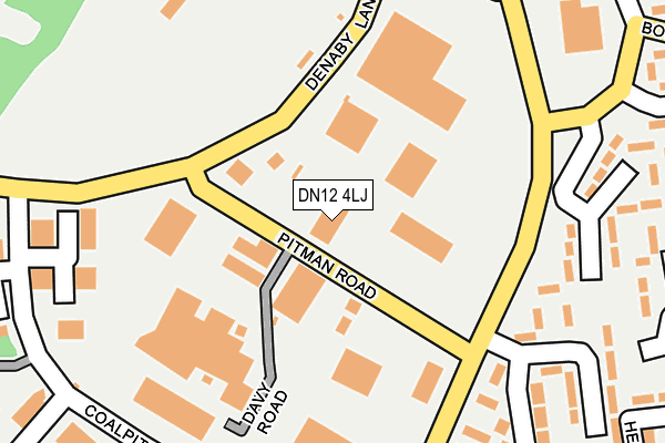 DN12 4LJ map - OS OpenMap – Local (Ordnance Survey)