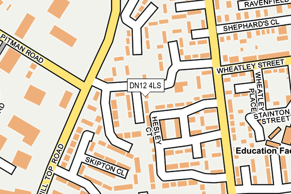 DN12 4LS map - OS OpenMap – Local (Ordnance Survey)