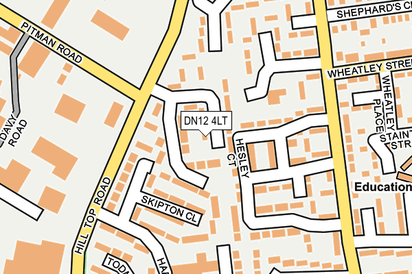 DN12 4LT map - OS OpenMap – Local (Ordnance Survey)