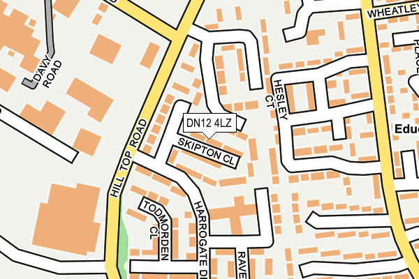 DN12 4LZ map - OS OpenMap – Local (Ordnance Survey)