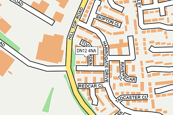 DN12 4NA map - OS OpenMap – Local (Ordnance Survey)