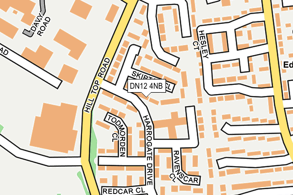 DN12 4NB map - OS OpenMap – Local (Ordnance Survey)