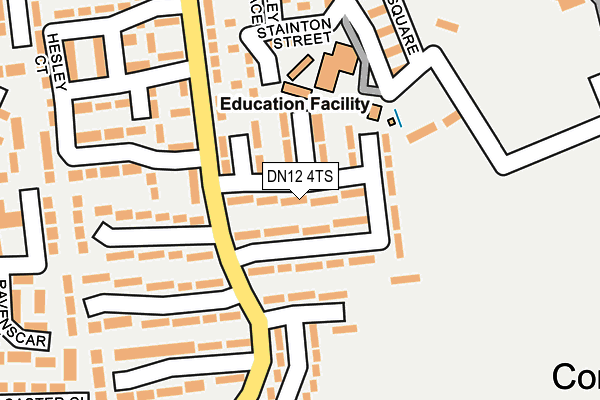 DN12 4TS map - OS OpenMap – Local (Ordnance Survey)