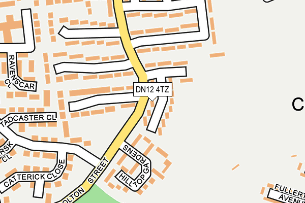 DN12 4TZ map - OS OpenMap – Local (Ordnance Survey)