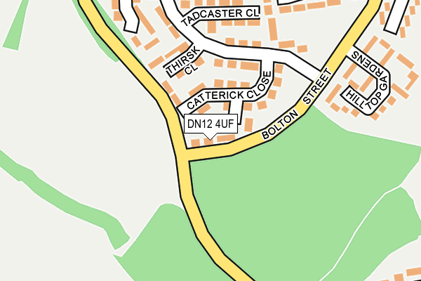 DN12 4UF map - OS OpenMap – Local (Ordnance Survey)
