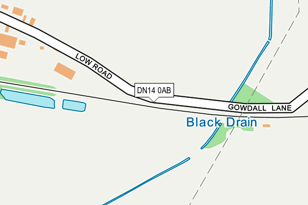 DN14 0AB map - OS OpenMap – Local (Ordnance Survey)