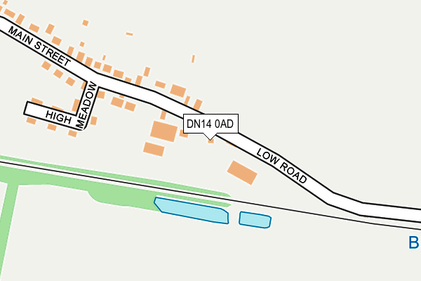 DN14 0AD map - OS OpenMap – Local (Ordnance Survey)