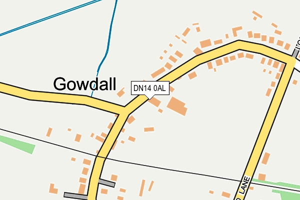DN14 0AL map - OS OpenMap – Local (Ordnance Survey)