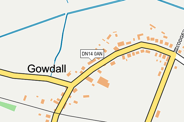 DN14 0AN map - OS OpenMap – Local (Ordnance Survey)