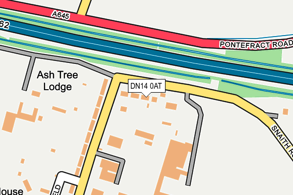 DN14 0AT map - OS OpenMap – Local (Ordnance Survey)