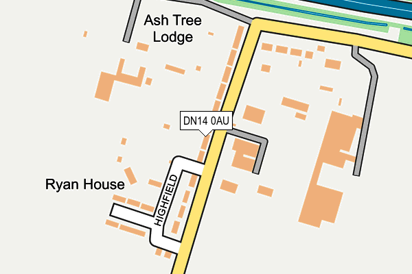 DN14 0AU map - OS OpenMap – Local (Ordnance Survey)
