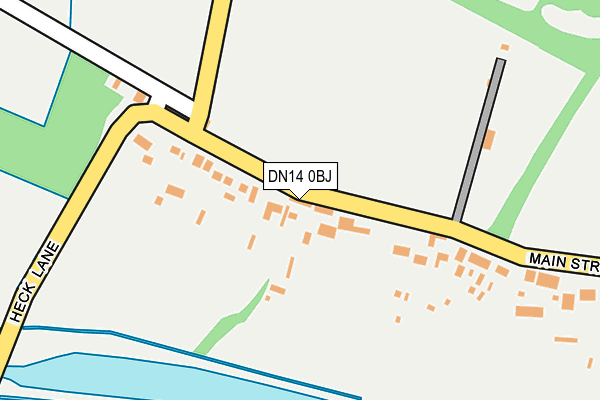 DN14 0BJ map - OS OpenMap – Local (Ordnance Survey)